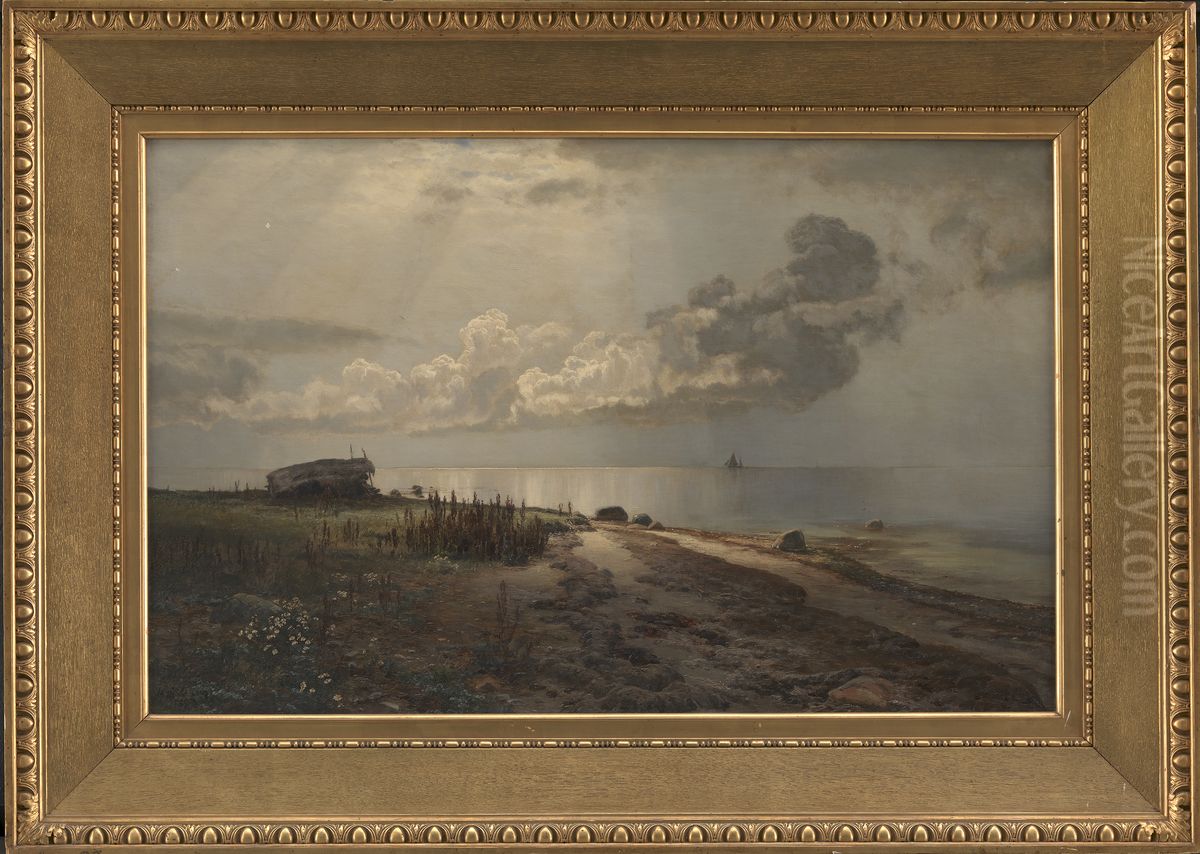 Strand Oil Painting by Janus Andreas Bartholin La Cour