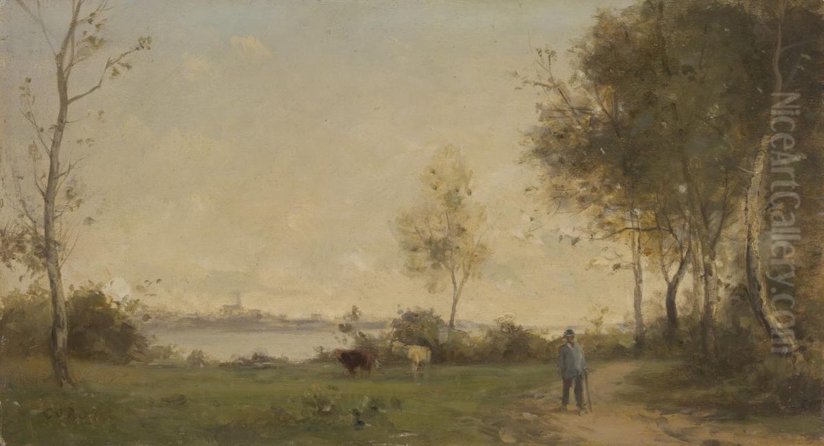 Landscape sketch Oil Painting by Jean-Baptiste Camille Corot