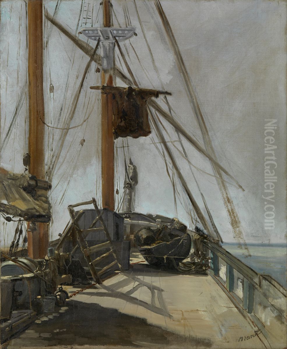 The ship's deck Oil Painting by Edouard Manet
