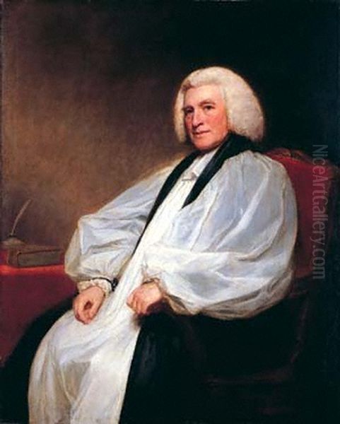 Edmund Law, Bishop of Carlisle Oil Painting by George Romney