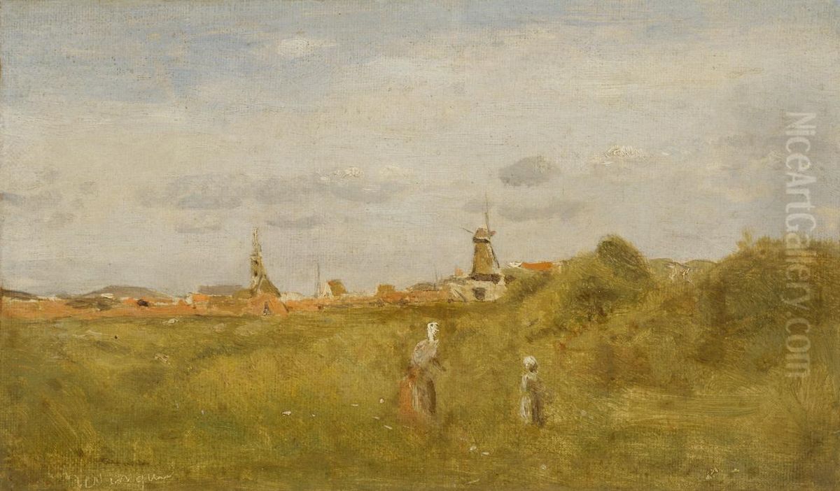 Sketch at Scheveningen Oil Painting by Jean-Baptiste Camille Corot