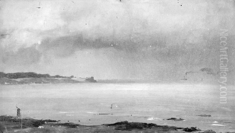 The Sound at Strandmollen Oil Painting by Vilhelm Peter Carl Petersen