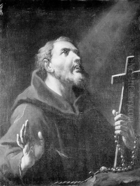 Praying Monk Oil Painting by Gaspare Diziani