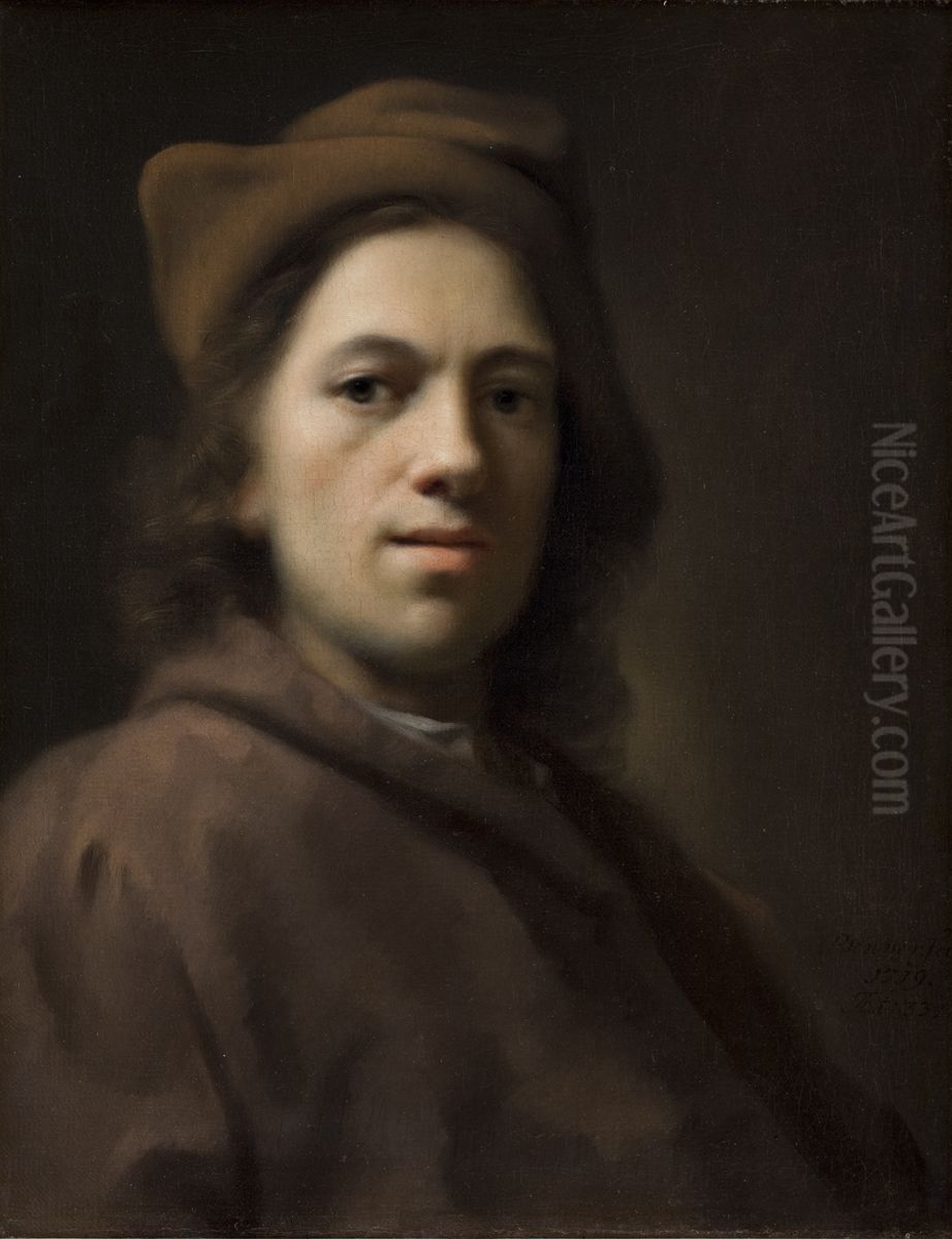 Self-portrait Oil Painting by Balthasar Denner