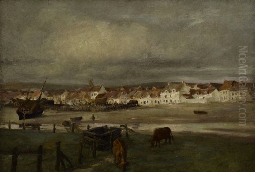 Etaples Oil Painting by Rupert Charles Bunny