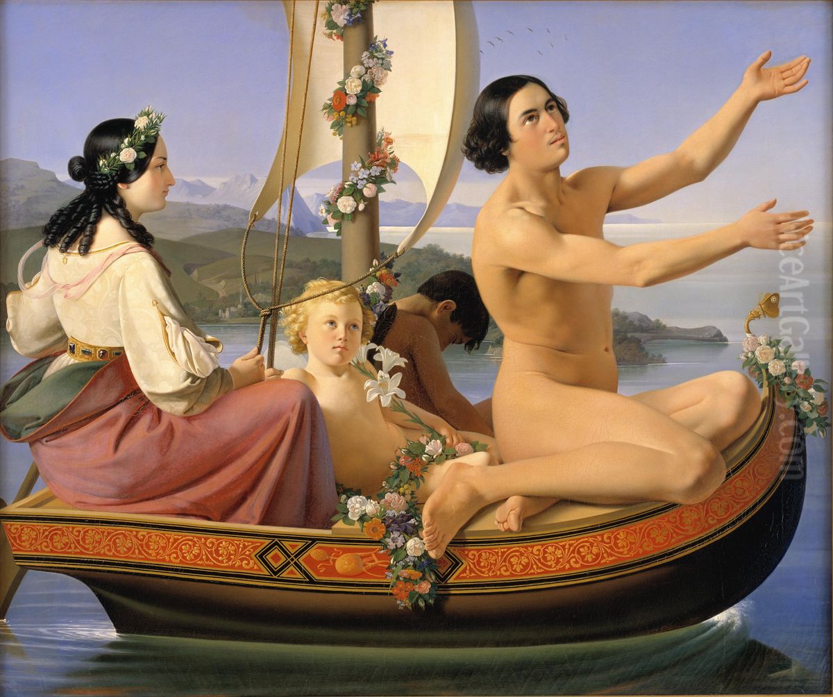 The Four Ages of Man Oil Painting by Ditlev Blunck