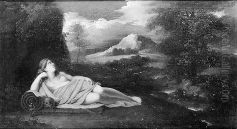 The Penitent Saint Mary Magdalene Oil Painting by Filippo Lauri