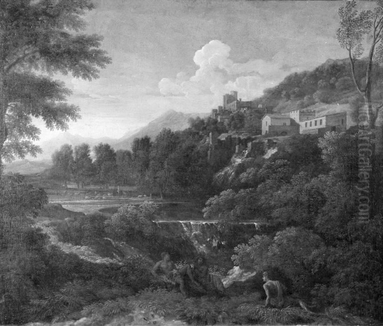 Arcadian Landscape Oil Painting by Gaspard Dughet