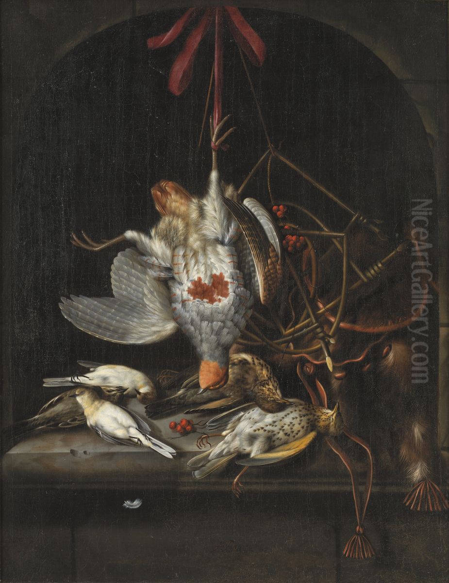 Dead Wildfowl Oil Painting by Jacob Biltius