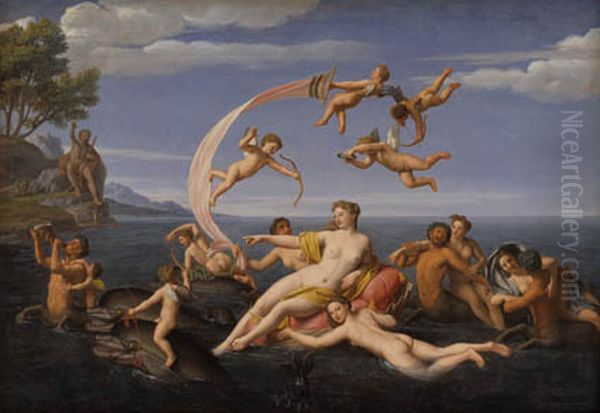 The Triumph of Galathea Oil Painting by Nicolas Colombel