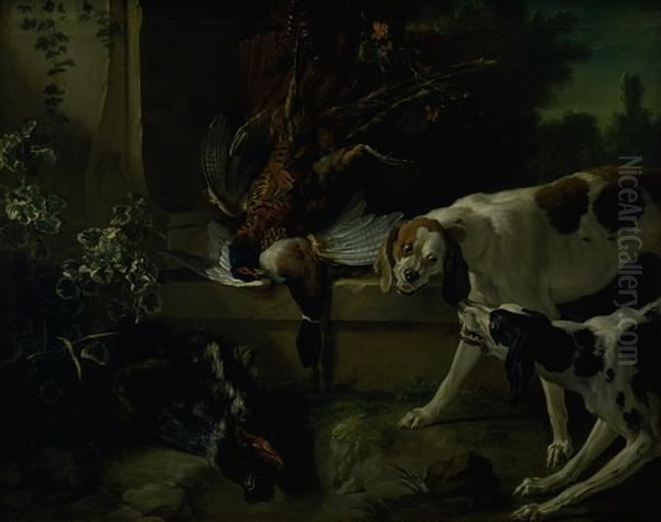 Hounds with Wild-Fowl and Game Oil Painting by Jean-Baptiste Oudry