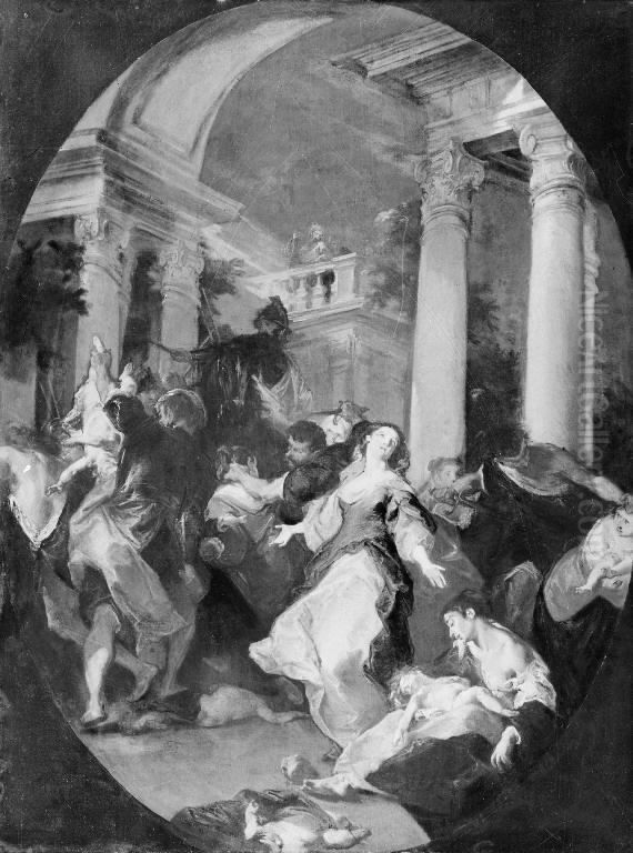 The Massacre of the Innocents Oil Painting by Giuseppe Bazzani