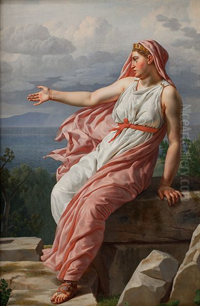 Alcyone's Farewell to her Husband. From Ovid's Metamorphoses, Song XI Oil Painting by Christoffer Wilhelm Eckersberg