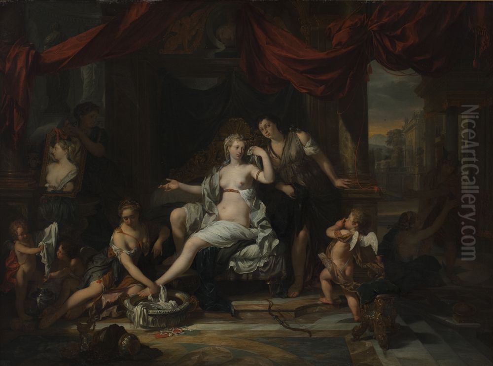 Herse Preparing to Receive Mercury Oil Painting by Jan Verkolje