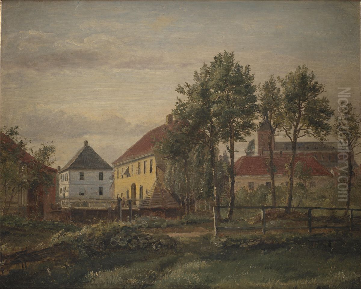Munkemolle i Odense Oil Painting by Dankvart Dreyer