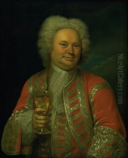 The Court Jester Otto Kyhl Oil Painting by Johann Salomon Wahl