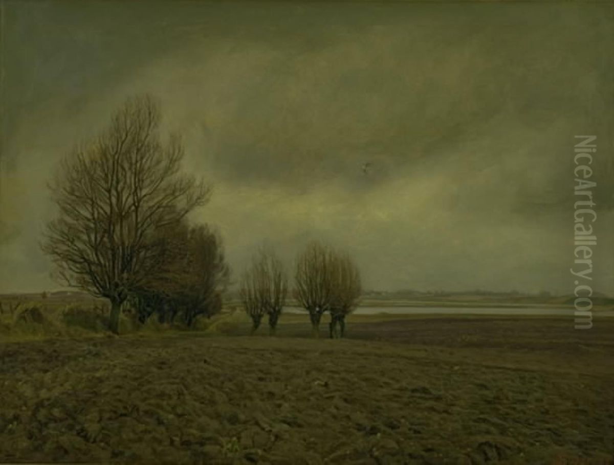 Vinterdag ved Taarbystranden Oil Painting by Fritz Syberg