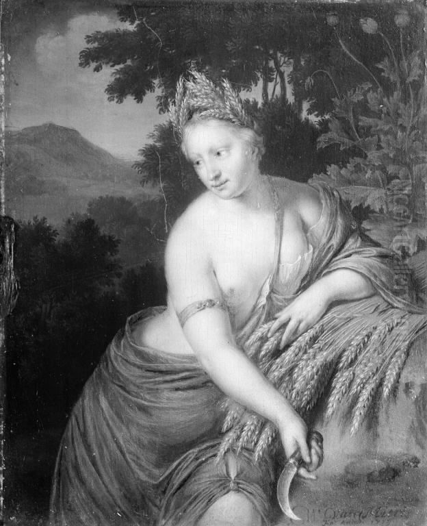 The Goddess Ceres Oil Painting by Willem Van Mieris Leiden