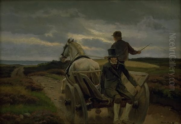 Driving Home Oil Painting by Hans Smidth