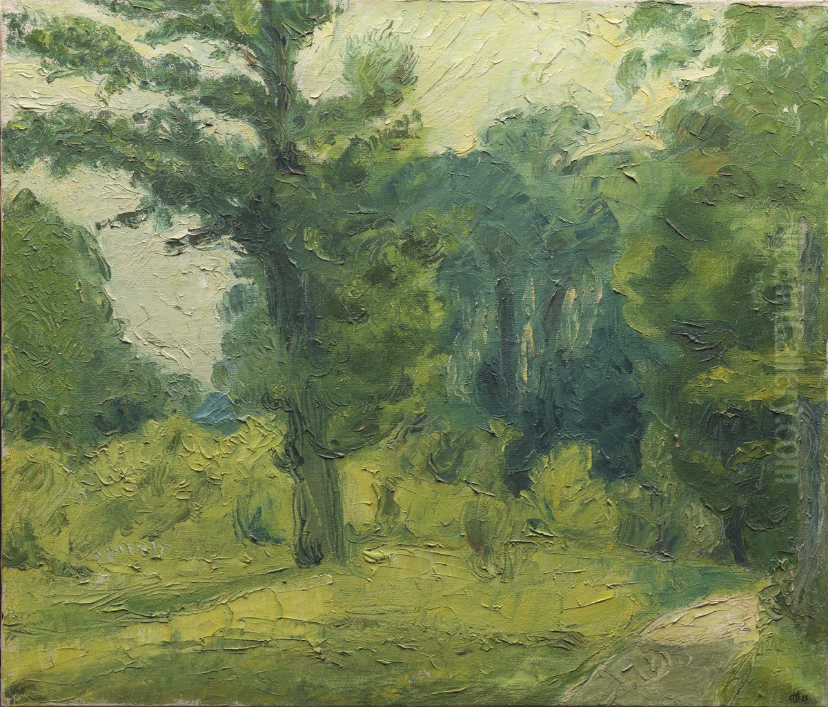 I udkanten af skoven Oil Painting by Harald Giersing