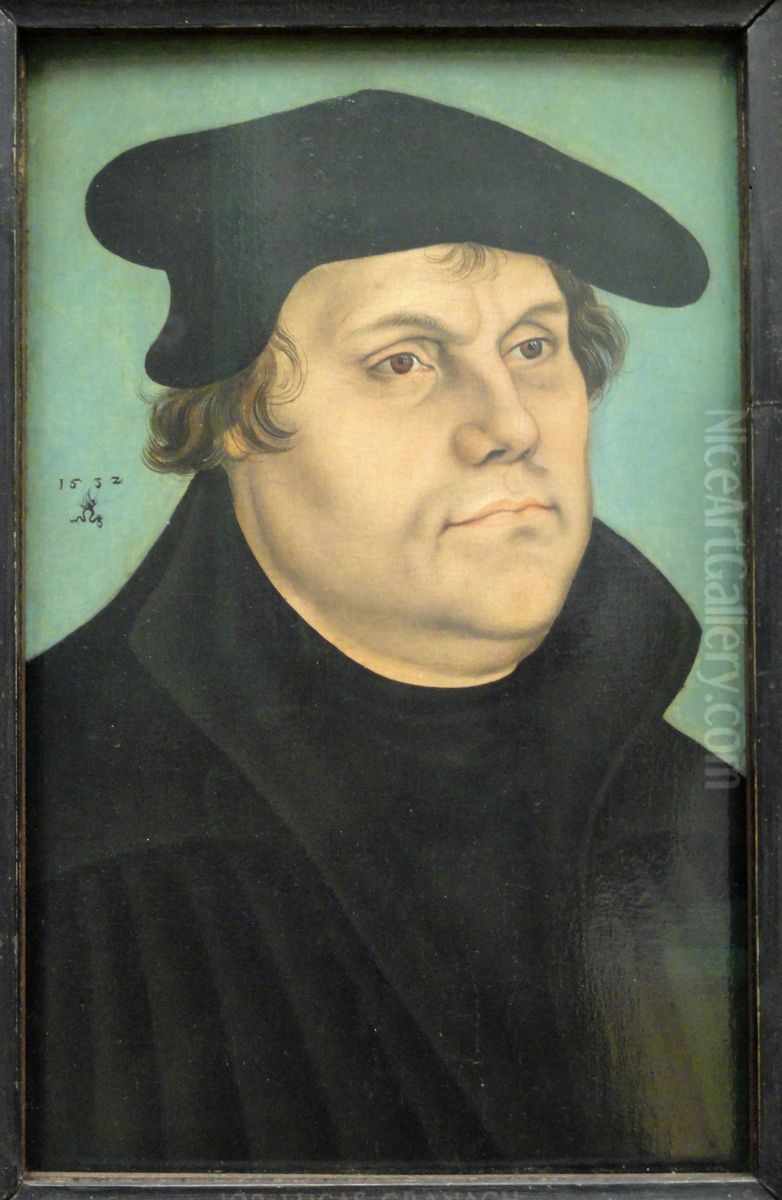 Portraet af Martin Luther Oil Painting by Lucas Cranach the Elder