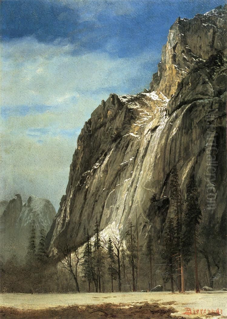 Cathedral Rocks, A Yosemite View Oil Painting by Albert Bierstadt