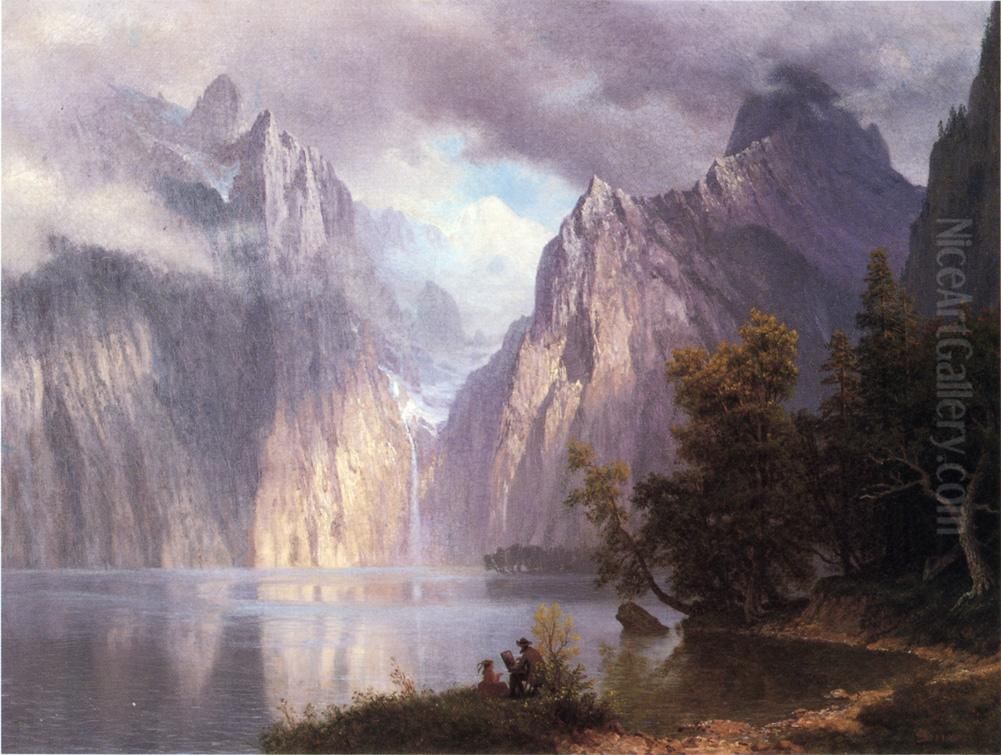 Sierra Nevada Oil Painting by Albert Bierstadt
