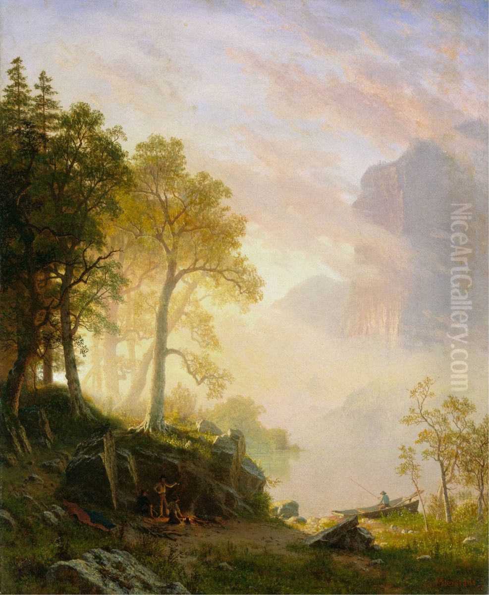 The Merced River in Yosemite Oil Painting by Albert Bierstadt