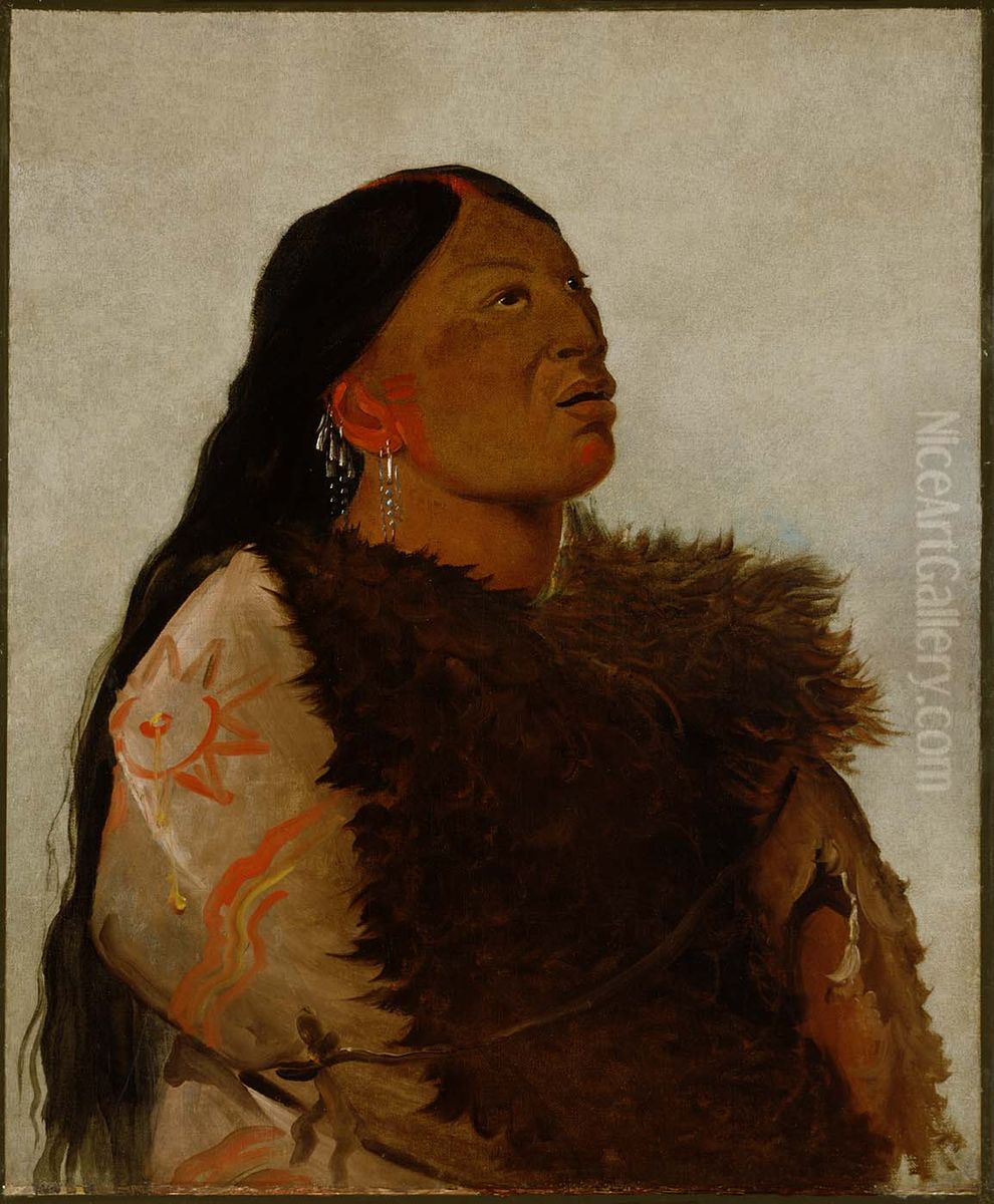 Wife of The Six Oil Painting by George Catlin