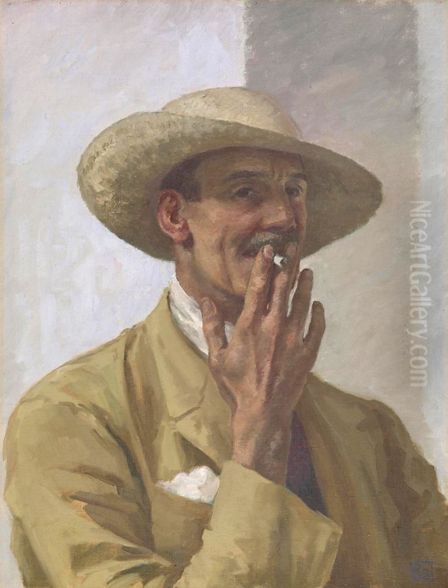 Self-portrait Oil Painting by Rupert Charles Bunny