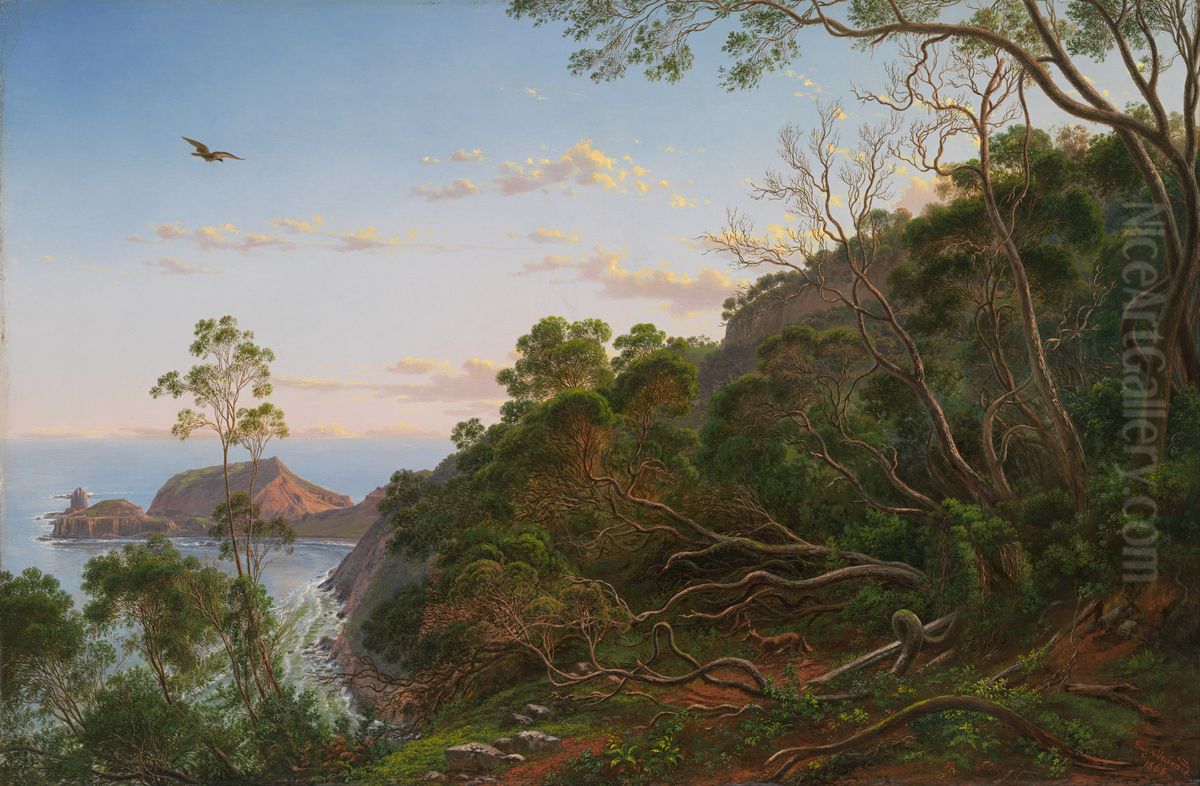 Tea Trees near Cape Schanck, Victoria Oil Painting by Eugene von Guerard