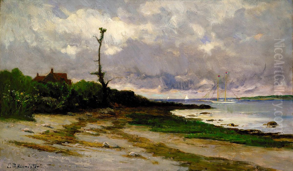 Landscape near Newport, R. I. Oil Painting by Edward Mitchell Bannister