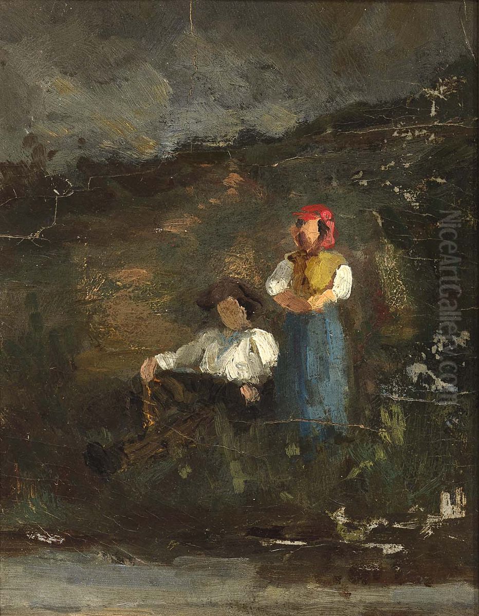 Repose Oil Painting by Edward Mitchell Bannister