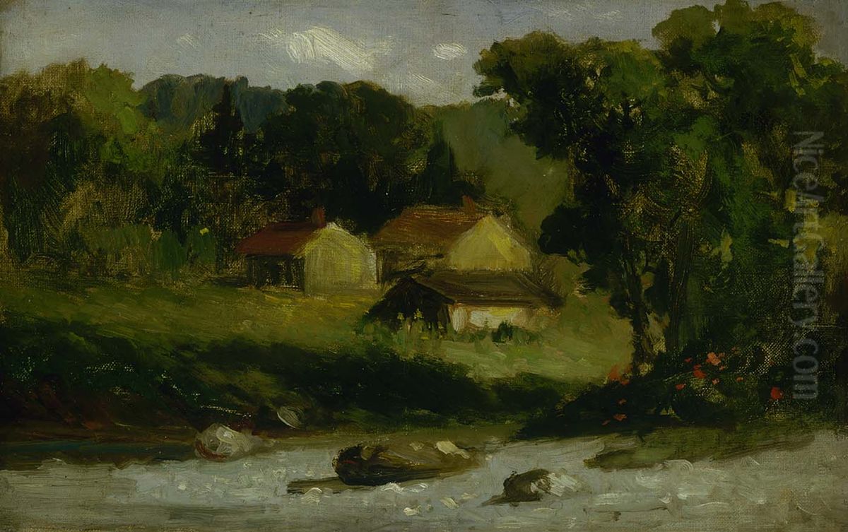 Rocky Farm, Newport Oil Painting by Edward Mitchell Bannister