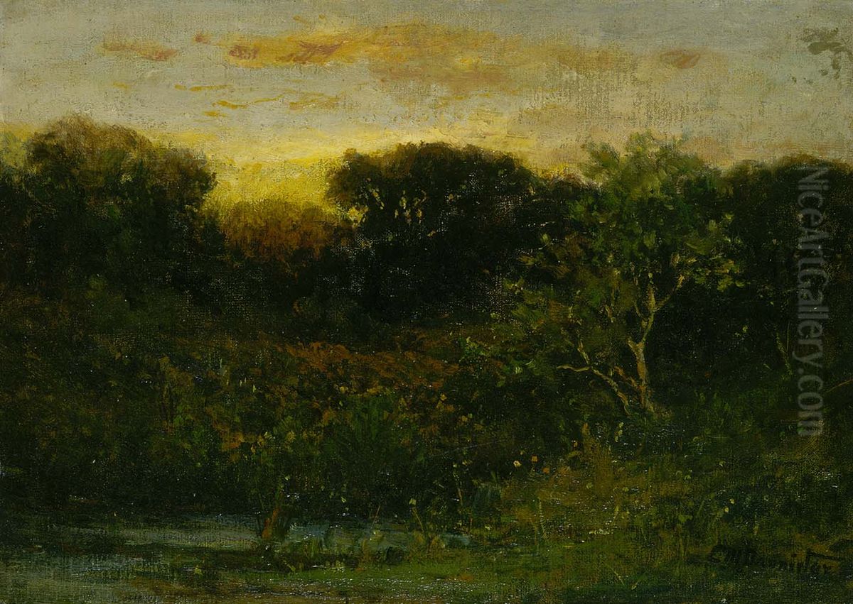 Sunrise Oil Painting by Edward Mitchell Bannister
