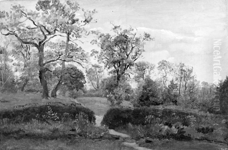 The Fringe of a Wood Oil Painting by Dankvart Dreyer