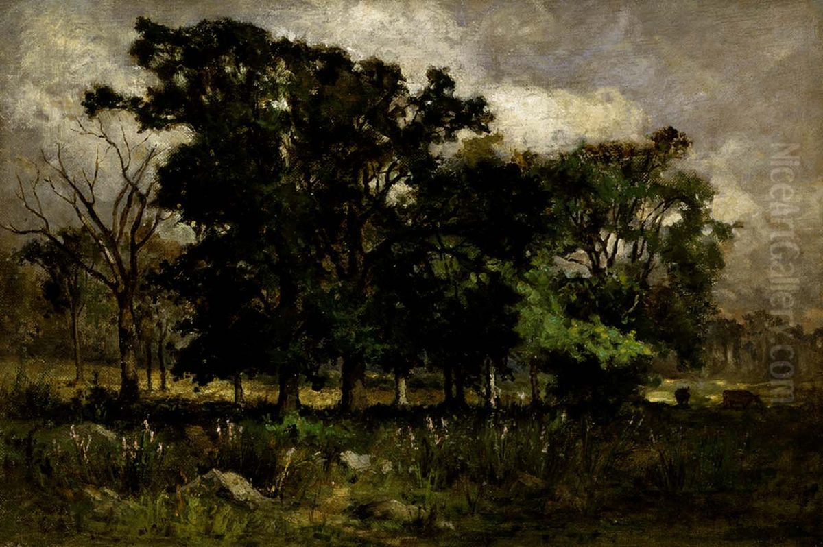 Tree Landscape Oil Painting by Edward Mitchell Bannister