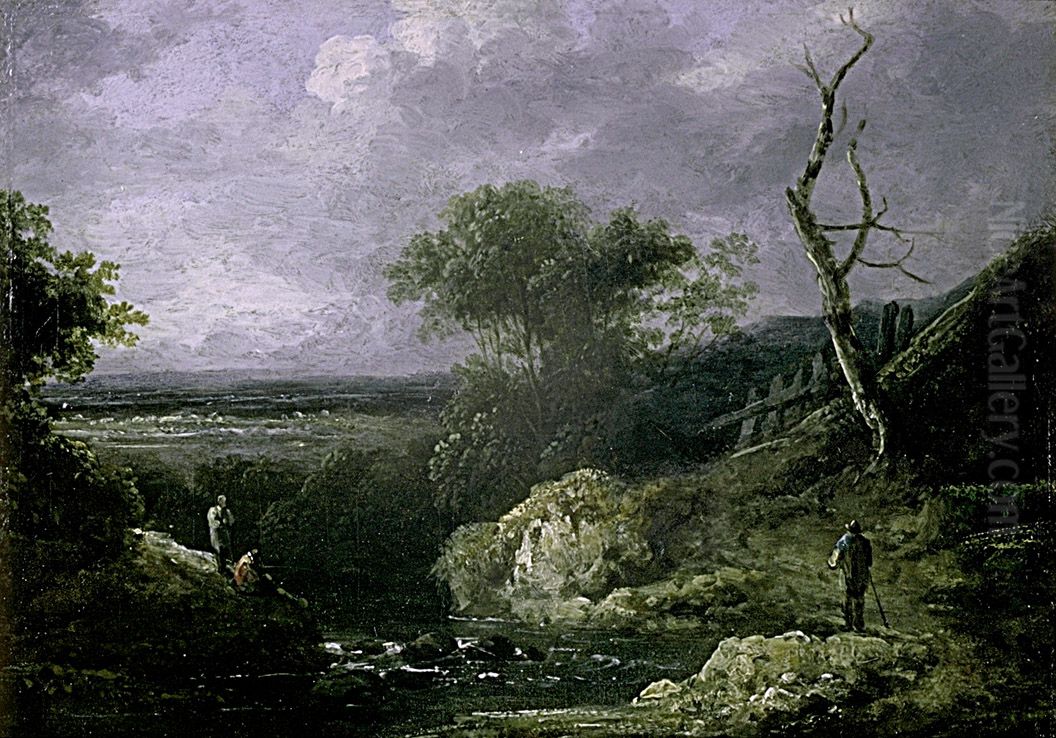 Small Landscape Oil Painting by Thomas Barker