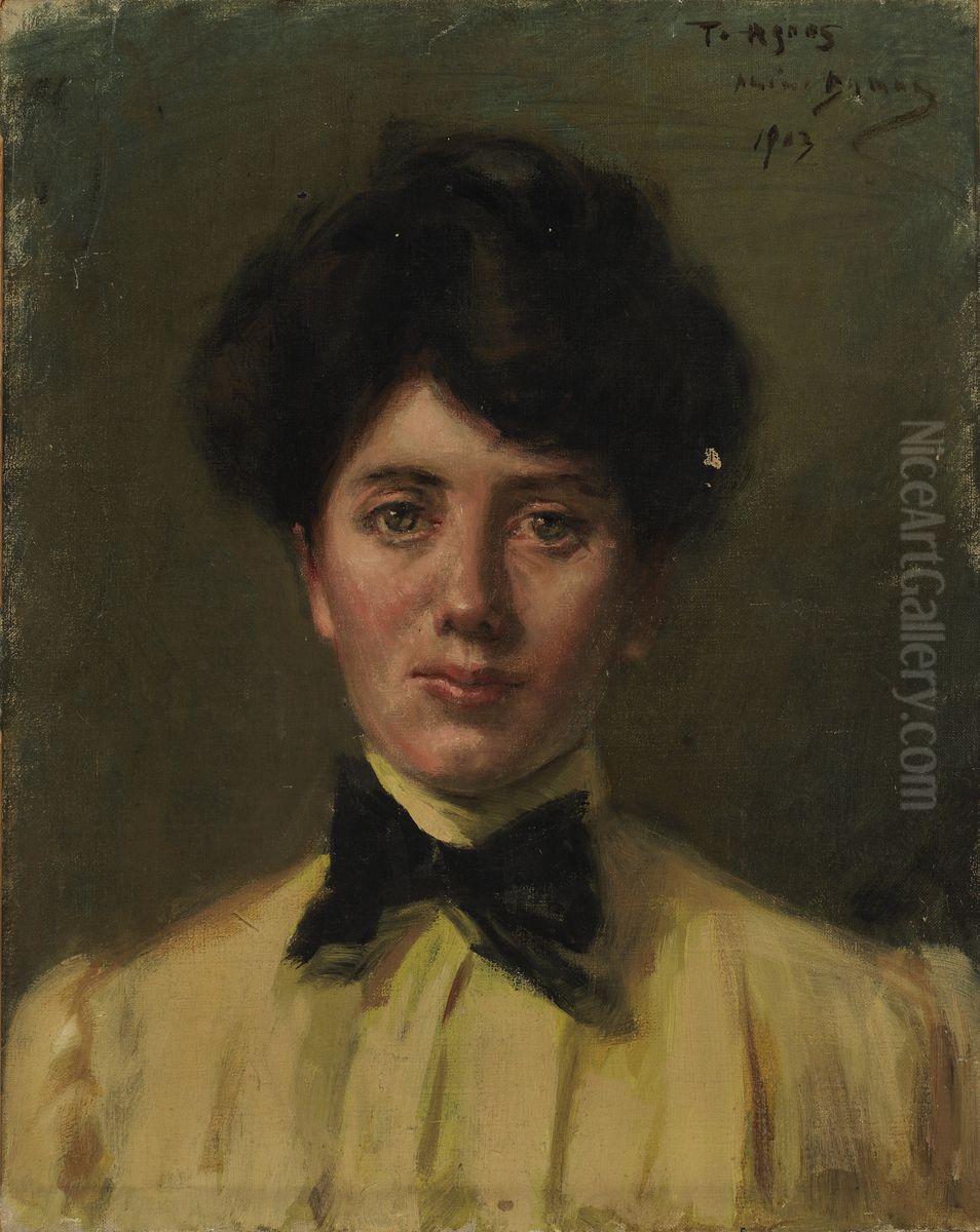 Agnes Oil Painting by Alice Pike Barney
