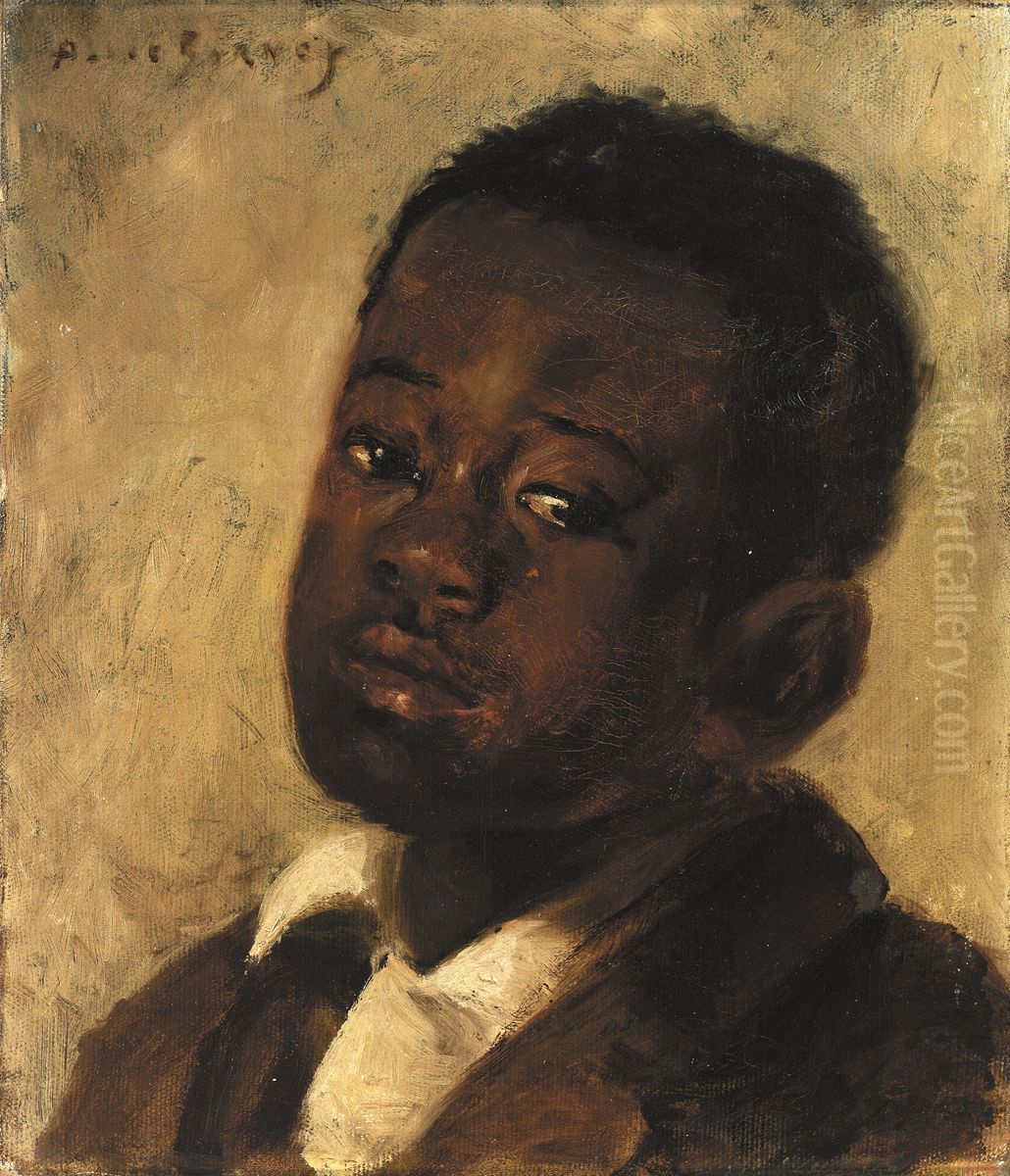 Head of a Negro Boy Oil Painting by unknown
