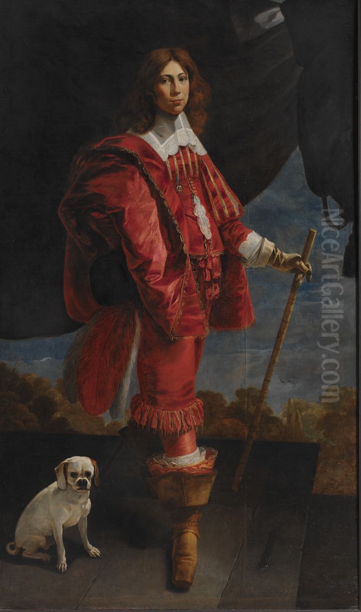 Ulrik Christian Gyldenlove (1630-1658), son of Christian IV and Vibeke Kruse Oil Painting by Abraham Wuchters