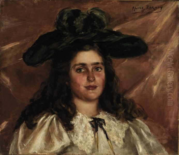 Laura Alice in Big Hat Oil Painting by unknown