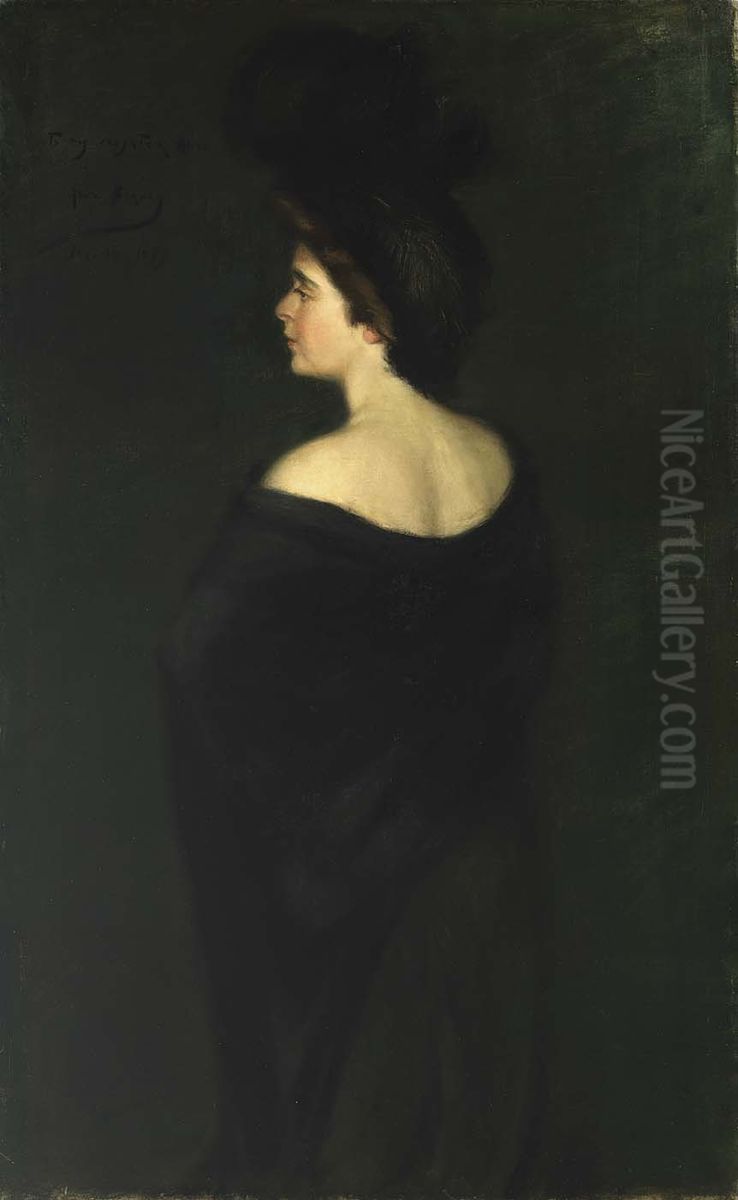 Laura in Blacks Oil Painting by Alice Pike Barney