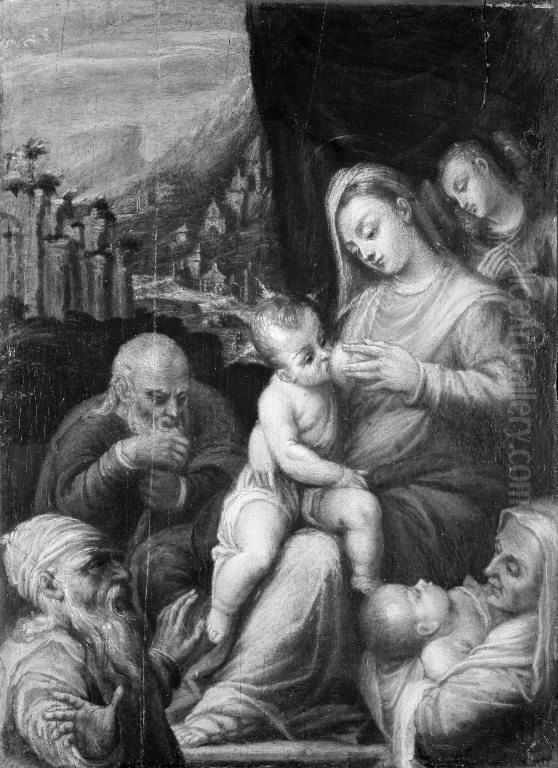 The Virgin and Child Oil Painting by Marcello Venusti