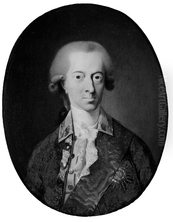 Portraet af Christian VII Oil Painting by Jens Juel