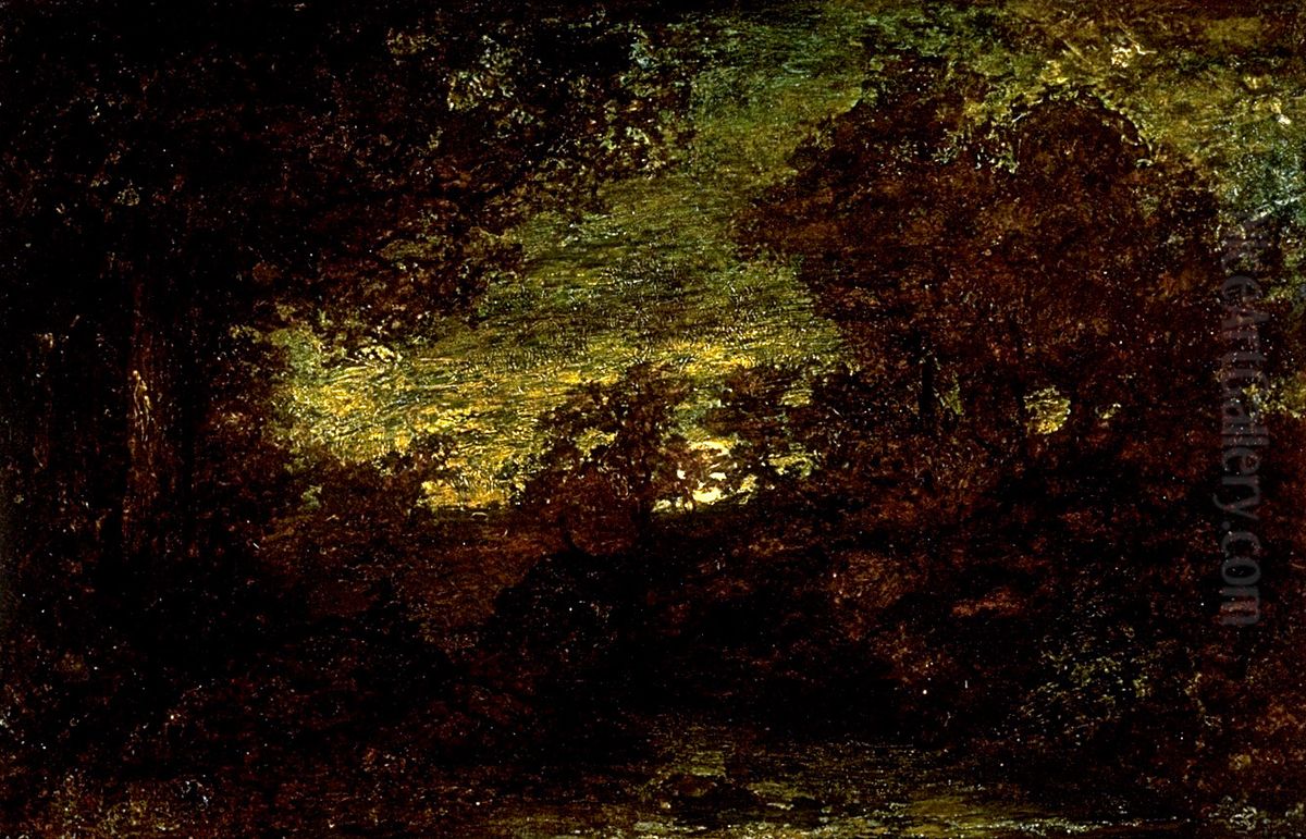 Moonrise Oil Painting by Ralph Albert Blakelock