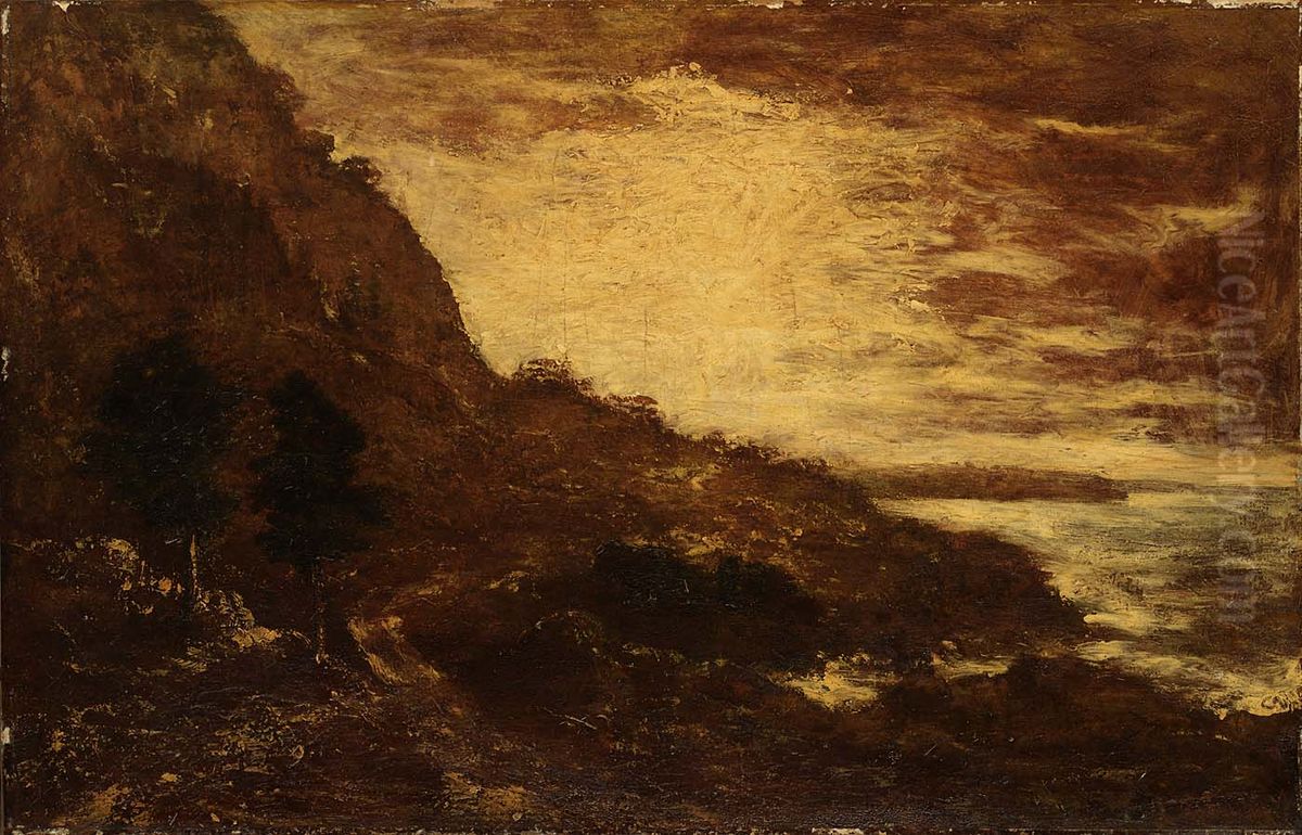 Sunset, Navarro Ridge, California Coast Oil Painting by Ralph Albert Blakelock
