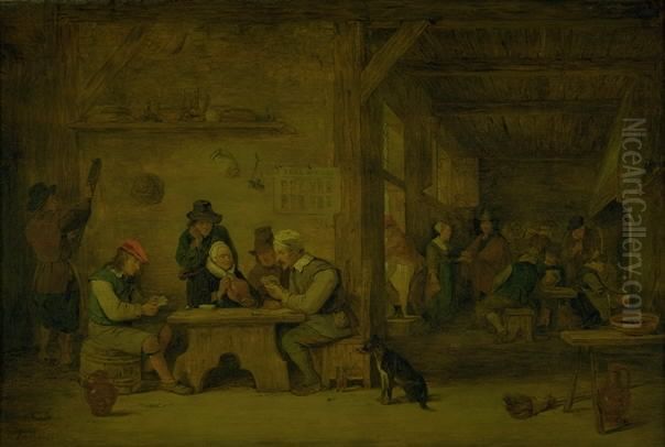 Interior of an Inn Oil Painting by David The Elder Teniers