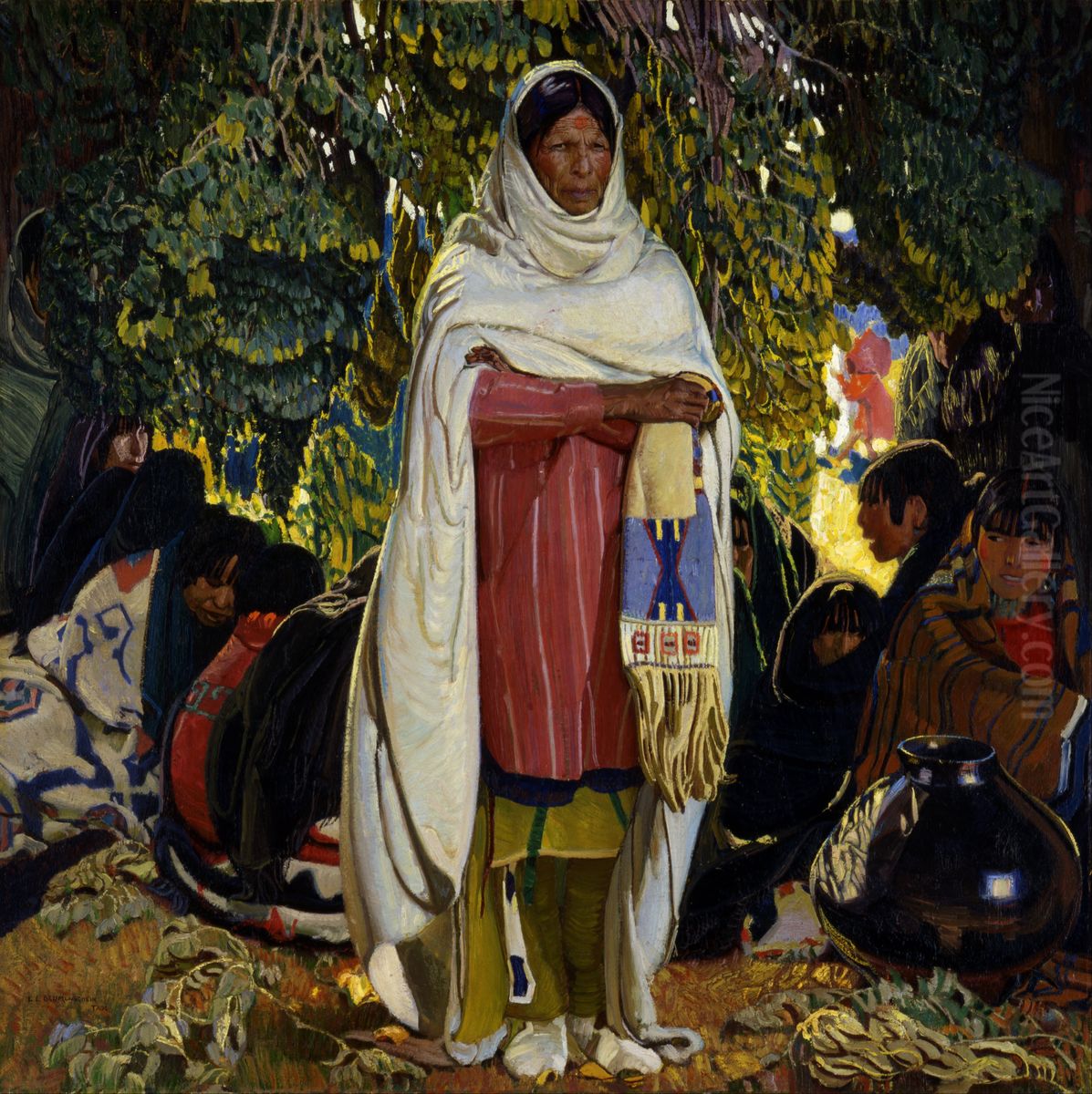 The Gift Oil Painting by Ernest L. Blumenschein