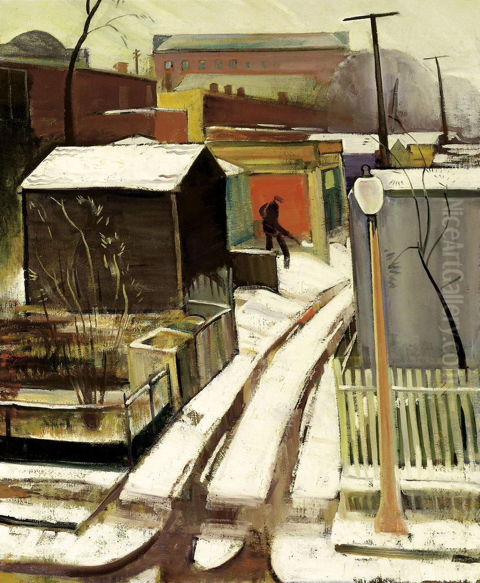 Winter Oil Painting by Dacre F. Boulton